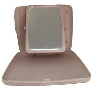 Mary Kay Stand Up/Travel Make-up Mirror in Pink Hard Plastic Case Dual Side